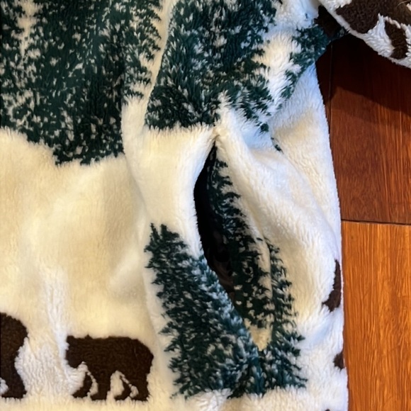 ⭐️ Denali USA Made Vintage Reversible Hooded Coat Bear Tree Print Size 2X - Picture 4 of 11